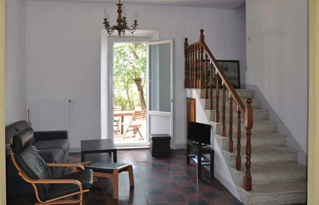 Living room with sofa and TV